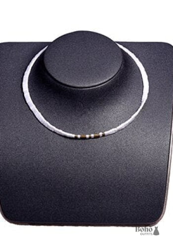 Boho Necklace, Tila Bead Choker, Color of Life